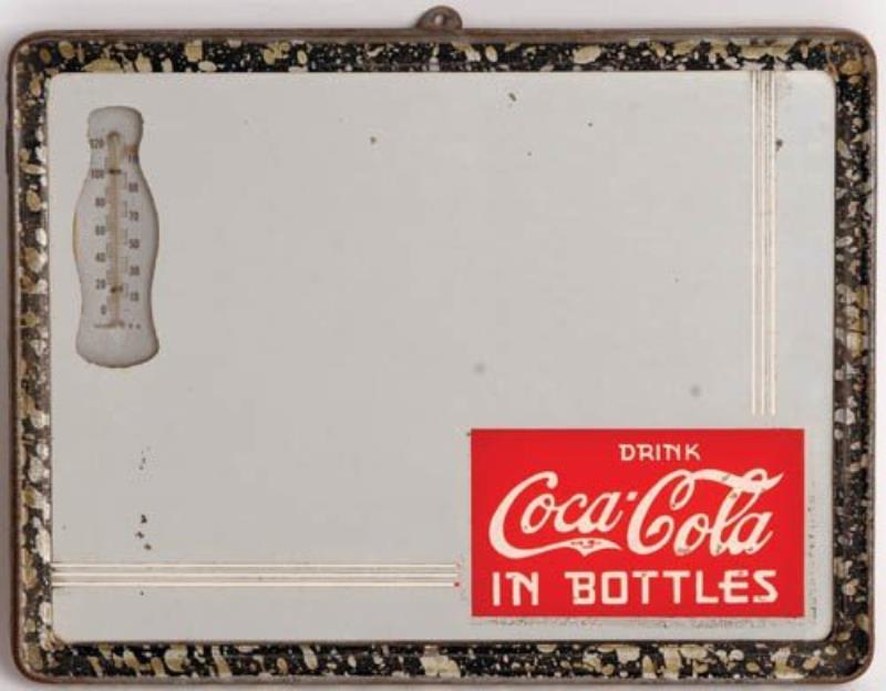 C.1939 COCA-COLA MIRROR, THERMOMETER