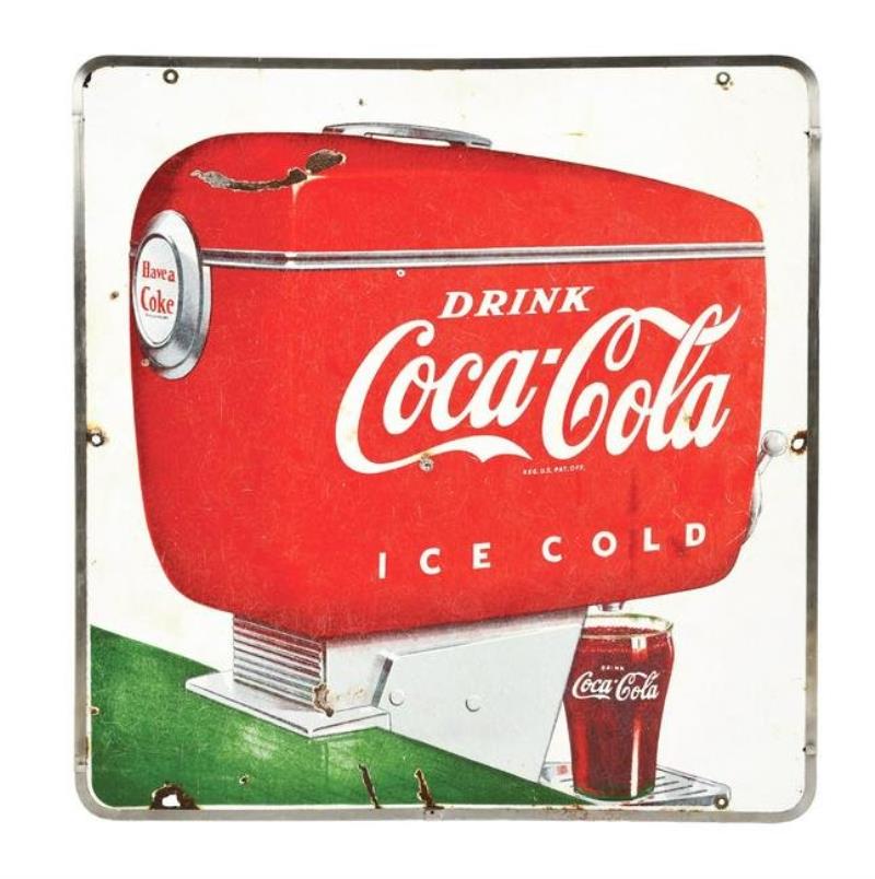 PORCELAIN SINGLE-SIDED DRINK COCA-COLA FOUNTAIN SERVICE