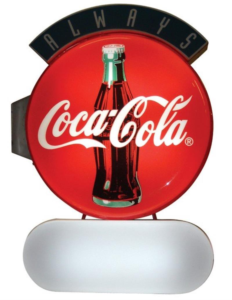 Coca-Cola light-up sign, "Always Coca-Cola", 2-sid