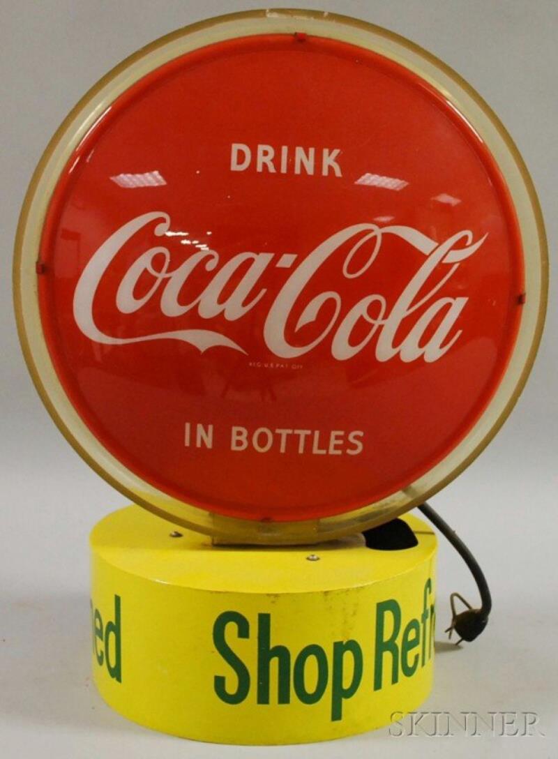 Coca-Cola Plastic and Metal Illuminated Double-sid