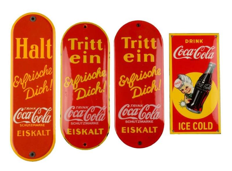 Coca - Cola Porcelain Door Pushes