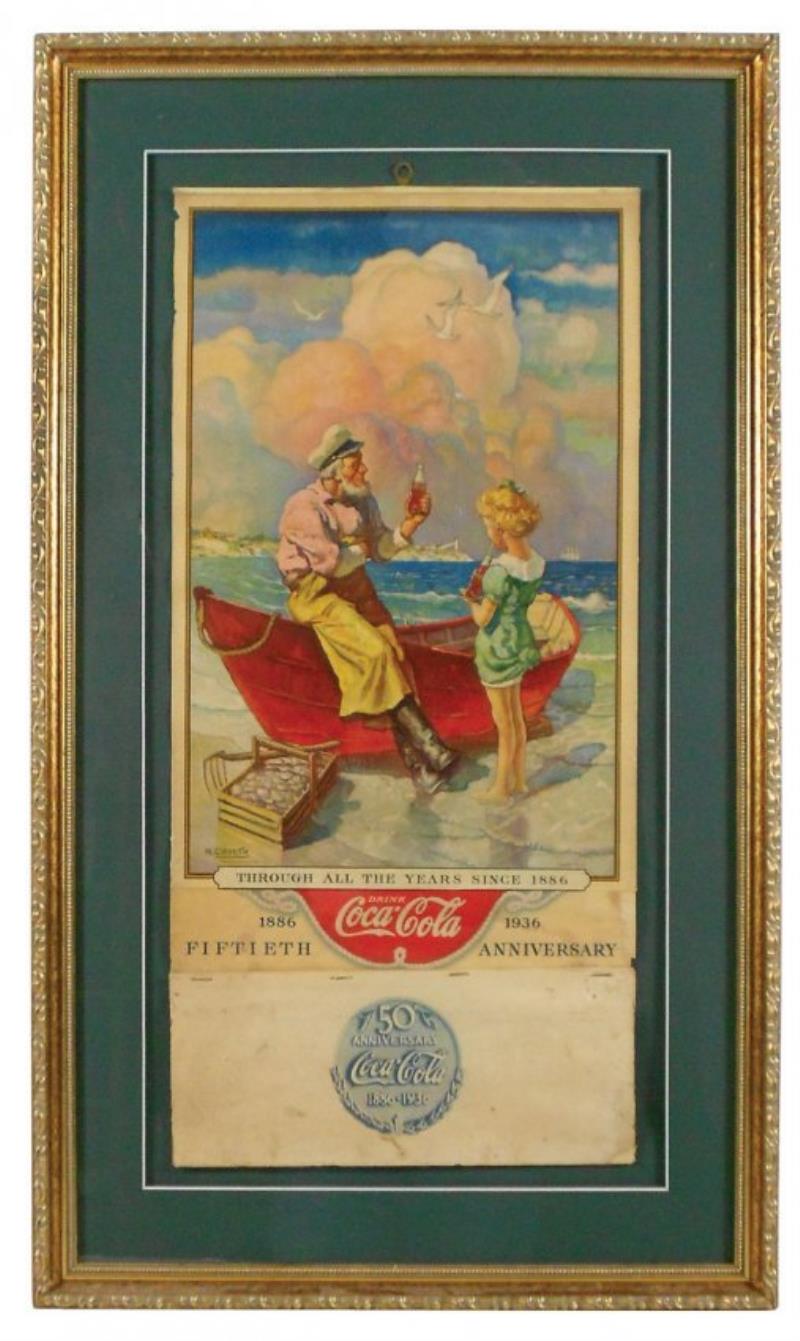 Coca-Cola calendar, c1936, Fiftieth Anniversary