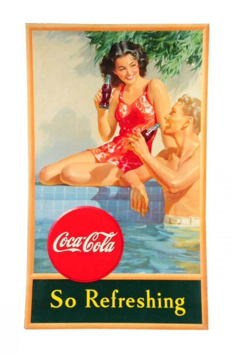 1946 Large Vertical Coca - Cola Poster.
