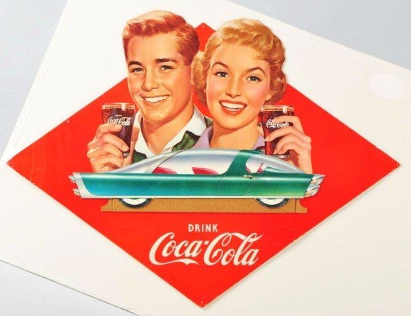 1957 Coca-Cola Antique Cars Back Bar Display.