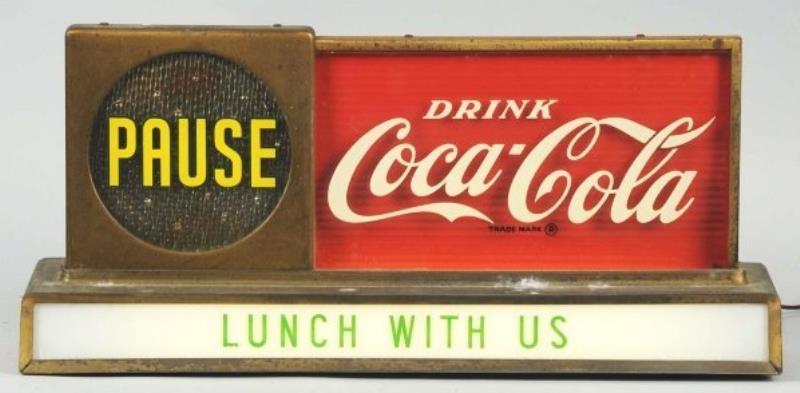 Coca-Cola Pause Countertop Lighted Motion Sign.
