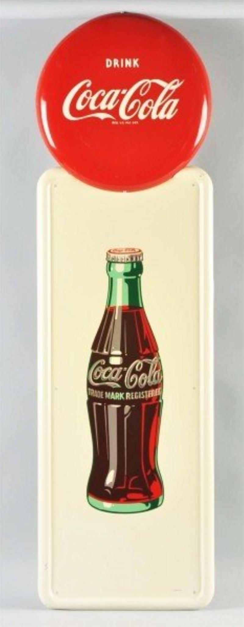 Coca-Cola Pilaster & Button Sign