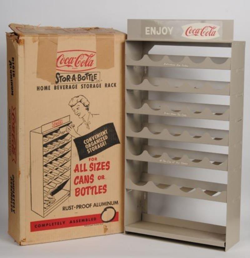 1960's COCA-COLA BOTTLE OR CAN STORAGE RACK