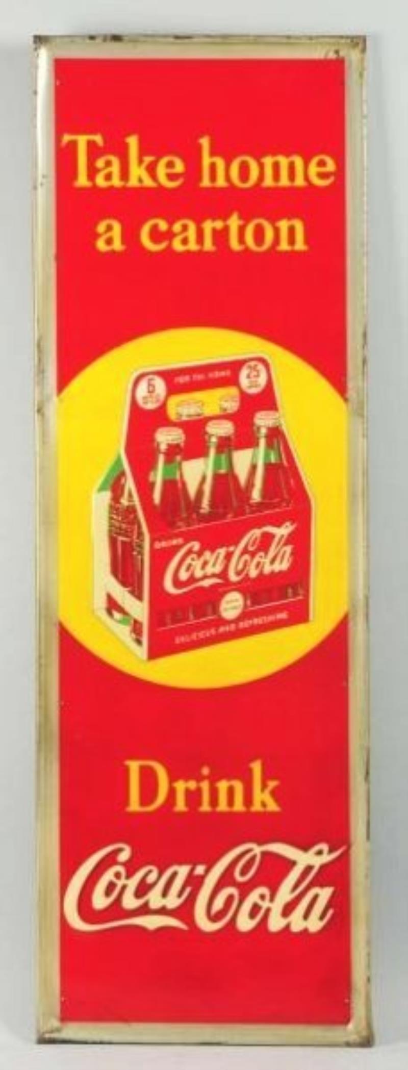 1942 Coca-Cola Embossed Tin Sign