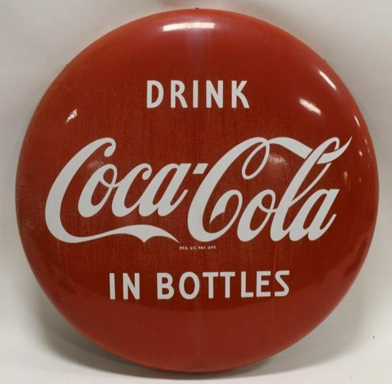 24" SSP Coca-Cola Button Convex Adv Sign