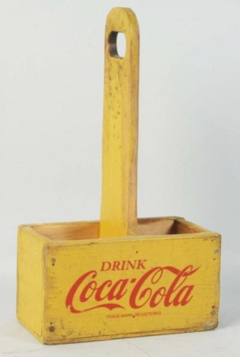 Unusual Two Bottle Wooden Coca-Cola Carrier