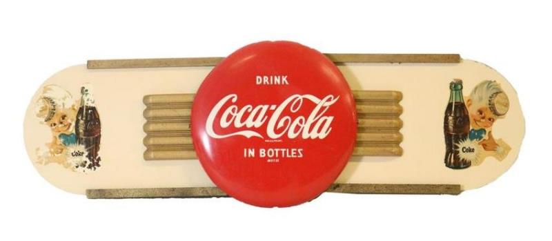 Drink Coca-Cola in Bottles Kay Display Sign