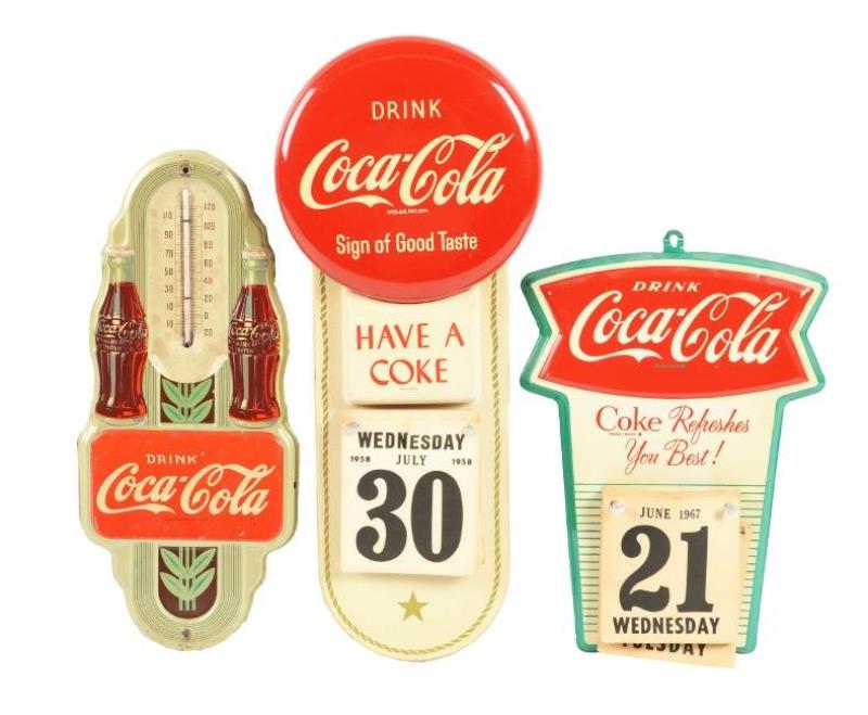 Coca-Cola Advertising Calendar Signs And