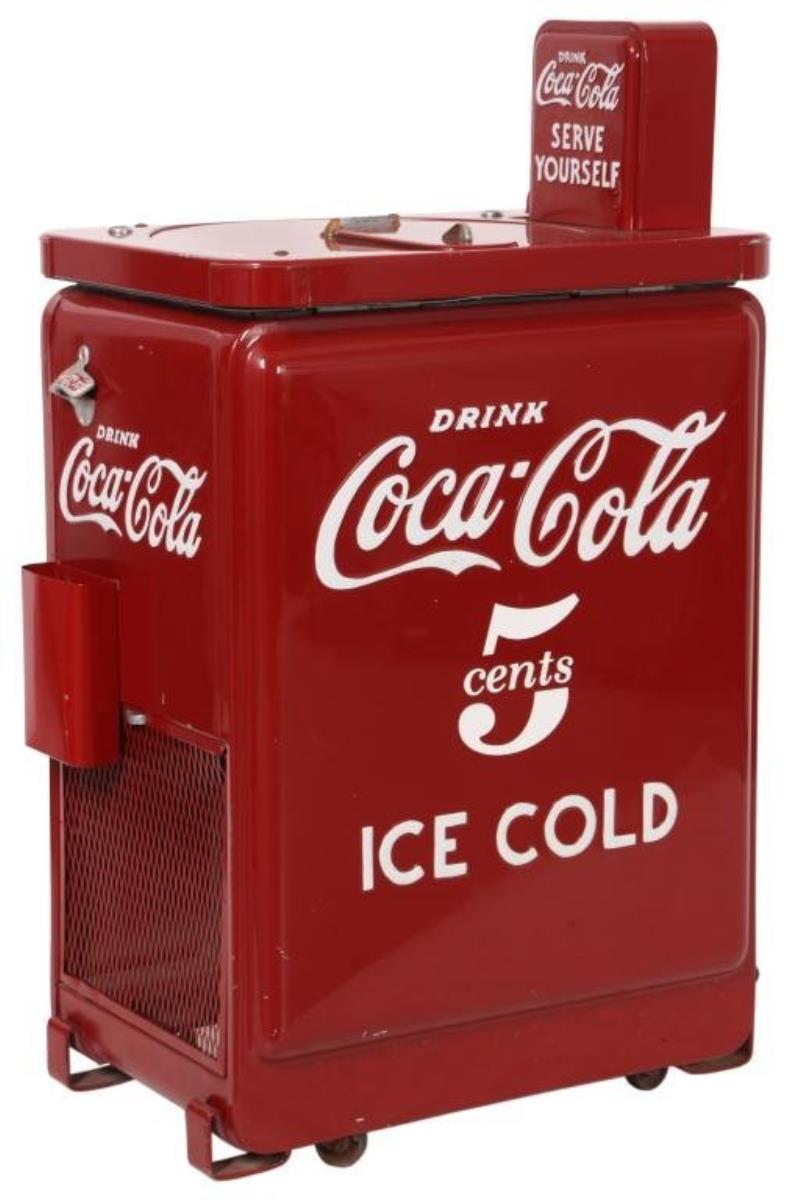 5 Cent Coca Cola Spin Top Cooler