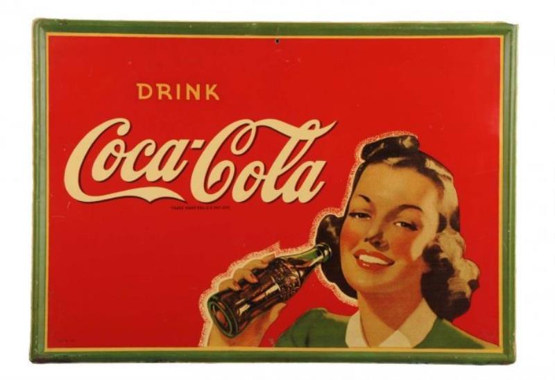 1940 Coca - Cola Tin Sign.