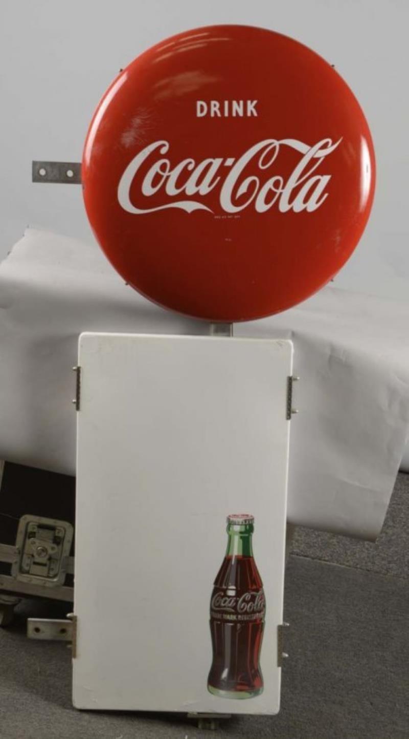 Coca Cola Porcelain Button & Panel Sign