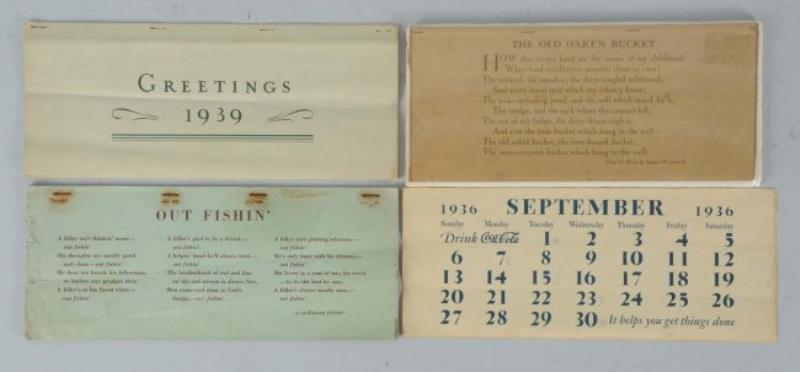 Assorted Coca-Cola Calendar Padds & Pages