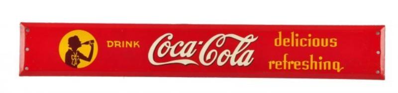 1939 - 1941 Coca - Cola Tin Door Plate