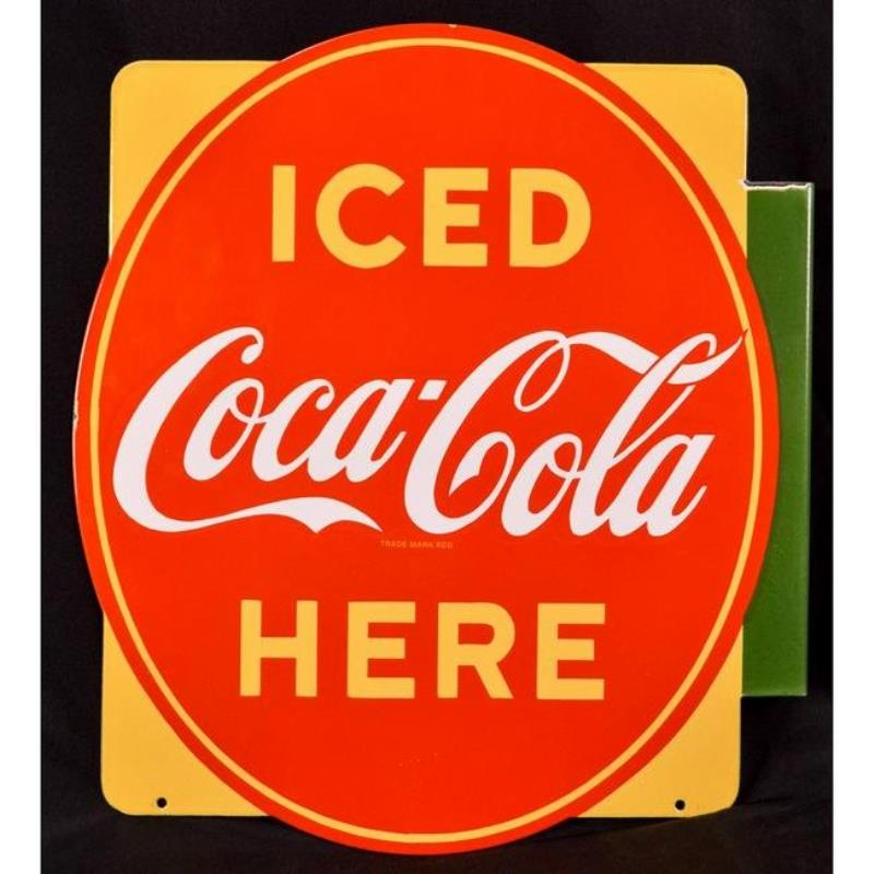 Vintage Coca-Cola Flange Porcelain Sign