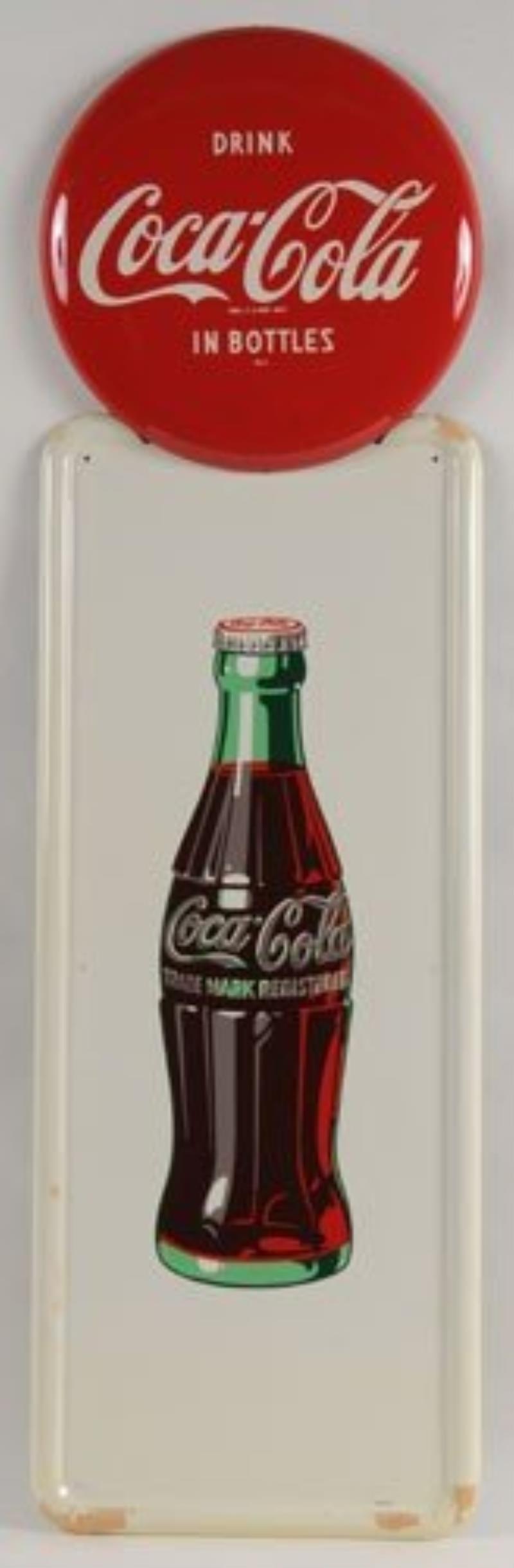 COCA-COLA PILASTER AND BUTTON SIGNS