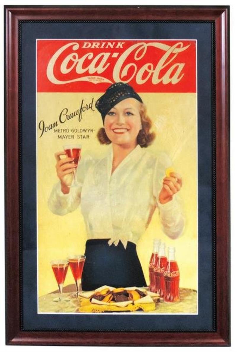 Coca-Cola Sign, "Joan Crawford", 1930