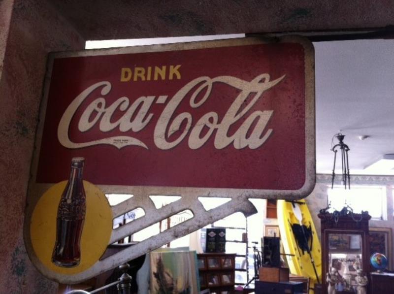Hanging 2-sided Flang Coca Cola Sign
