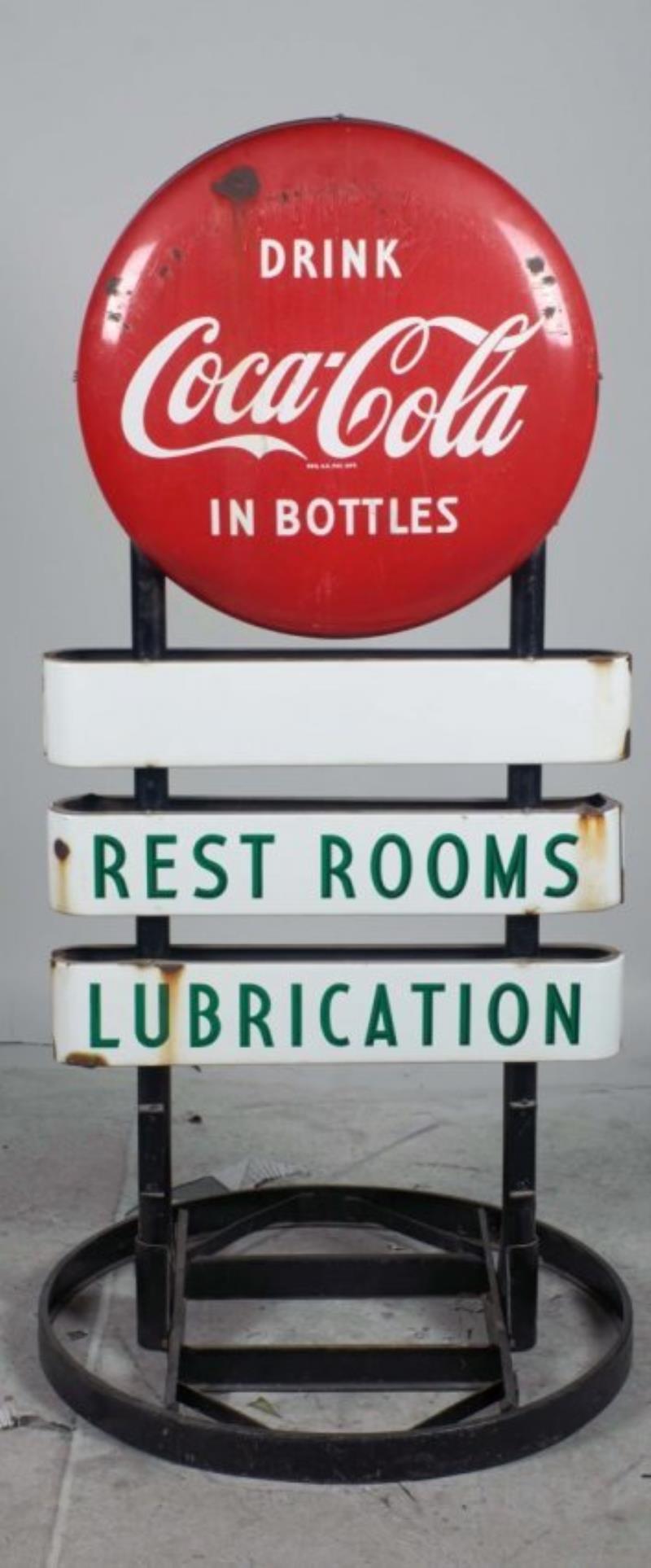 Coca Cola Double-Sided Button Curbside Sign