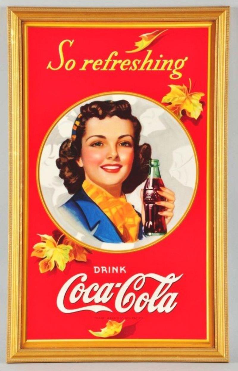 1950 Coca - Cola Small Vertical Poster Value & Price Guide